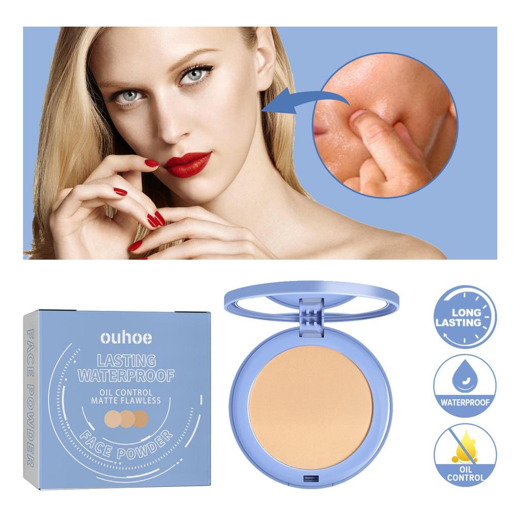 Face Setting Powder Oil Control Invisible Pores Waterproof Matte Breathable Increase Luster Long Lasting Natural Setting Powder