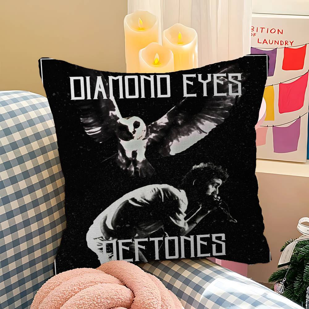 Classic Band D-Deftones Office Cushion Pillowcase Car Cushion Cover45X45CM Lumbar Pillowcase Sofa Pillowcover
