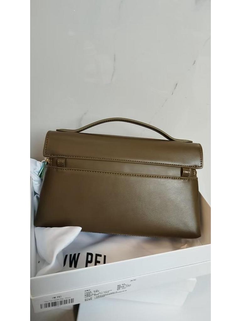 JWPEI Cross-Border Spot Lunch Box Shoulder, Messenger, and Tote Bag - Genuine Leather, Unique Niche Design