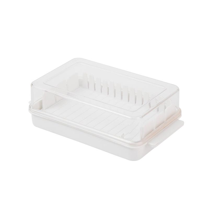 

Butter Slicing Storage Box with Lid - Dustproof, Fresh-Keeping Refrigerator Butter Cutter білий
