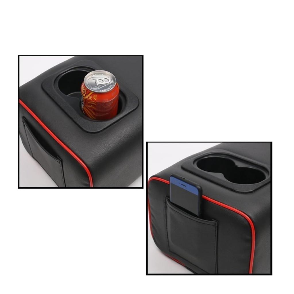 RUMIERW Car Armrest Armrest Cover Armrest Pad Accessories Universal Armrest Storage Box with Cup