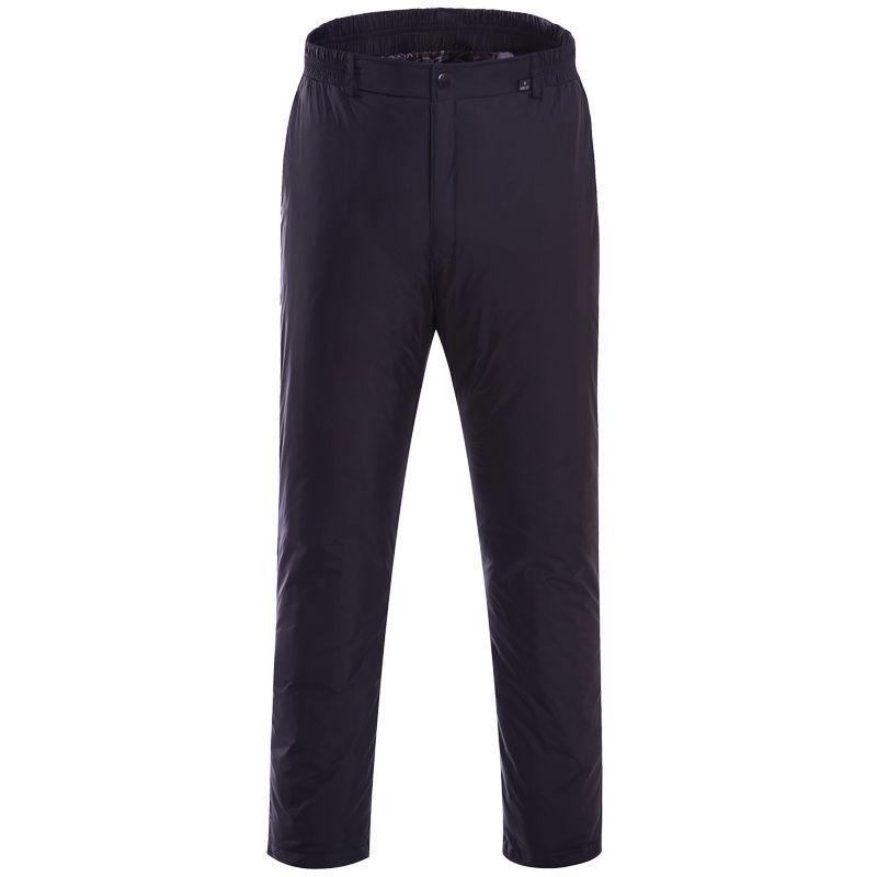 Pánské zimní businessové teplé kalhoty s polstrováním, s vysokým pasem, nadměrné velikosti