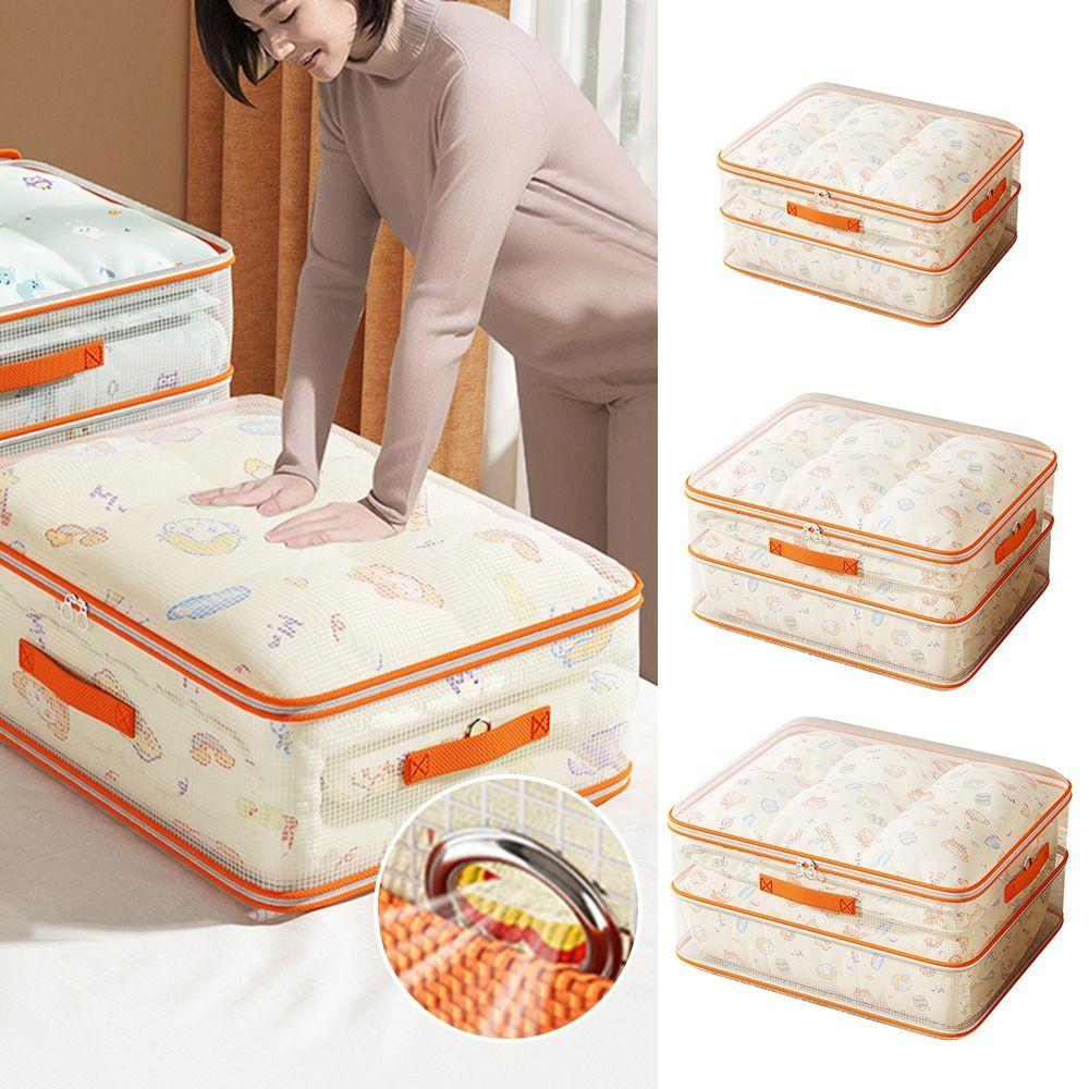 Foldable Quilt Clothes Storage Bag PVC Transparent Storage Bag  for Duvet Blanket Bedding