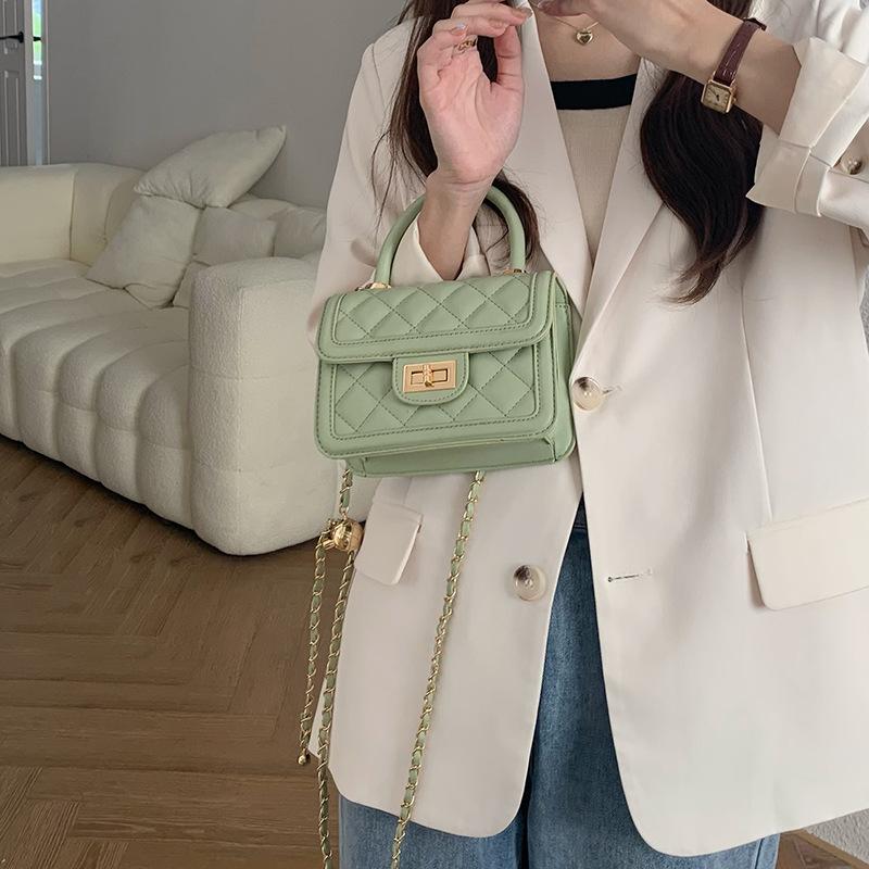 New Women's Bag Original Fashionable and Versatile Small Square Bag Trendy Small Fragrance Diamond Chain Bag One-shoulder Crossbody Bag