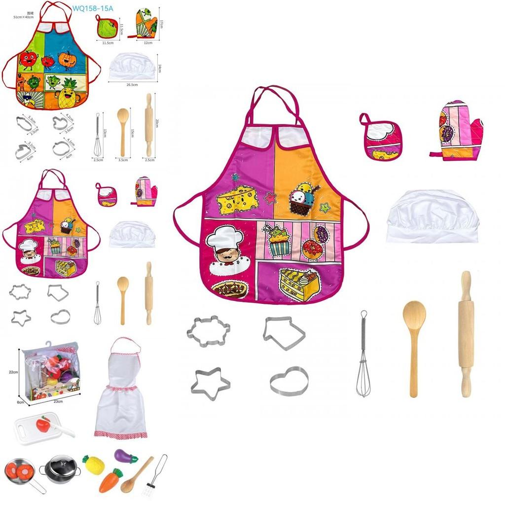 Piece Interactive 11 Kids Baking Play Set With Colorful Costume And Realistic Kitchen Gear Fun For