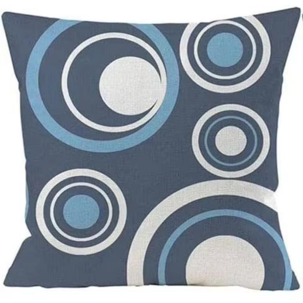 Modern Blue Geometric  Cushion Cover for Car Living Room Sofa Bedroom Home Decor Pillowcase