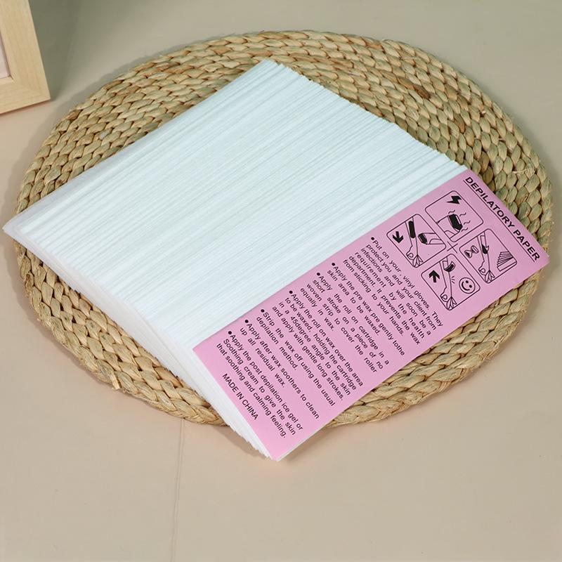 Wax Strips for Hair Removal, Thickened Non-Woven Paper Strips, White Depilatory Cream Tools