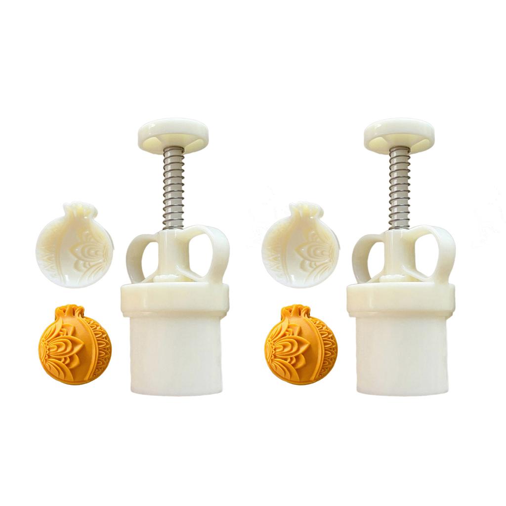 Formă 3D în formă de rodie Matriză convenabilă presată manual pentru biscuiți de patiserie chinezească Formă pentru desert pentru pasionații de coacere