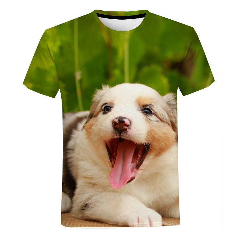 

Anime Dog 3D Printing T Shirt Men s Casual Round Neck Hip-hop Funny Oversized Short-sleeved T-shirt Tops O-Neck