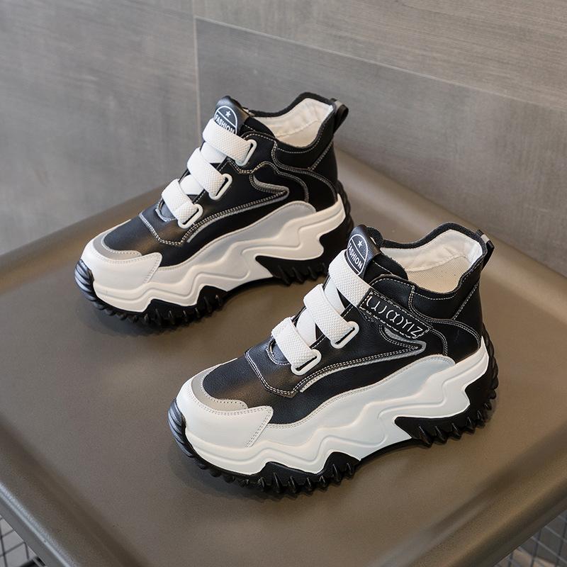 Trend autumn new thick-soled inner height-increasing women's shoes casual sports breathable versatile mesh shoes