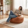 Round Pumpkin Pouf Cover Large Capacity Seat Cushion Cover Accent Stool Footstool Cover  Lounge
