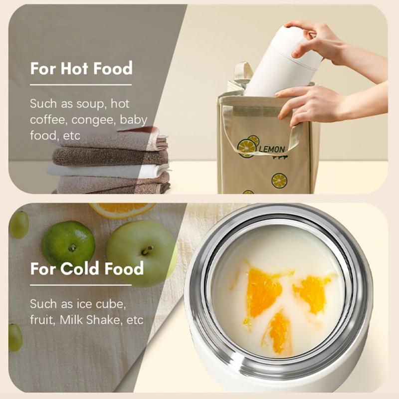 Großvolumiger Baby-Nahrungskrug Edelstahl Vakuumisoliert Kinder-Nahrungskrug für heiße oder kalte Speisen Auslaufsicher Kinder Thermoskanne, 1050ml Deckel