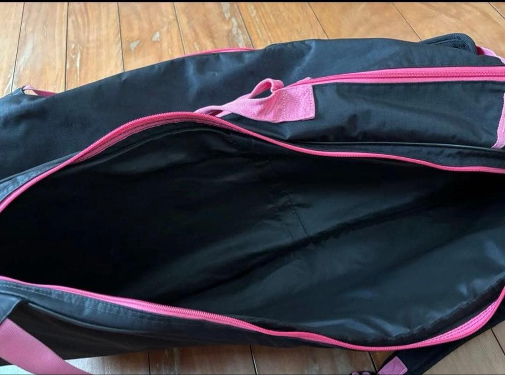 [USED] Yonex Racket Bag, Black/Pink, Lightning Bolt Pattern