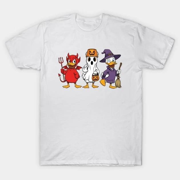 Trick Or Treat Ducks White TShirt S