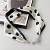 Fashion Versatile Ladies Silk Scarves Wraps Neck Magnetic Buckle Scarf Cross Scarves Triangle Scarf Cross Neckerchief Silk Scarf