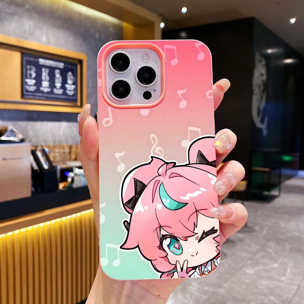 

Zenless Zone Zero Aria Jelly Double layer Pink Mobile Phone Case for iPhone 17 16 15 14 13 12 11 Air Pro Max Plus Protective iPhone Air