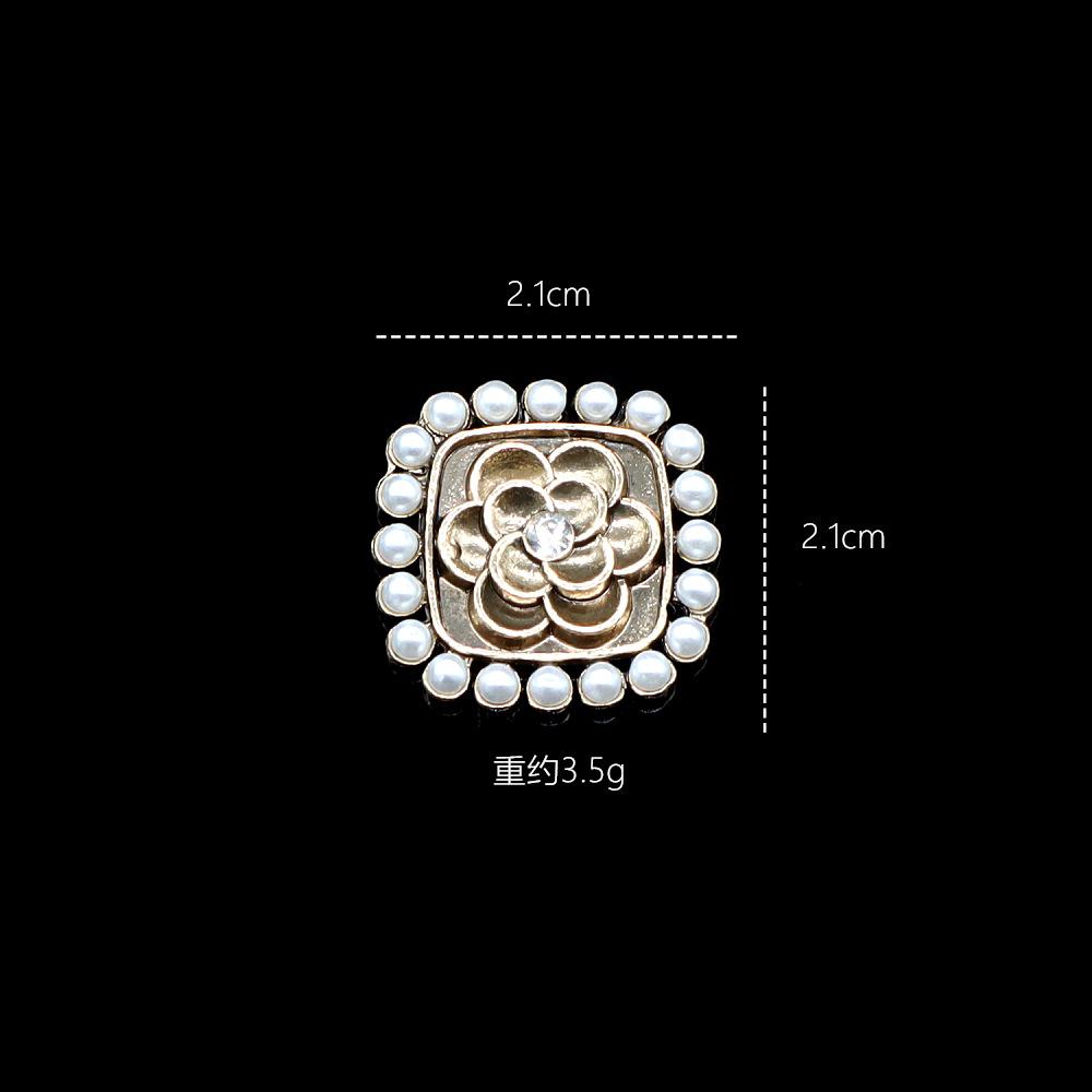 Xiaoxiangfeng Retro Old Series Alloy Jewelry Pearl Diamond Hole Shoes Diy Flat Bottom Buckle Mobile Phone Case Accessories