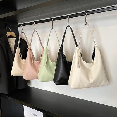 New Spring and Summer Casual Simple Texture Tote Bag Simple Fashion Large Capacity Shoulder Armpit Bag