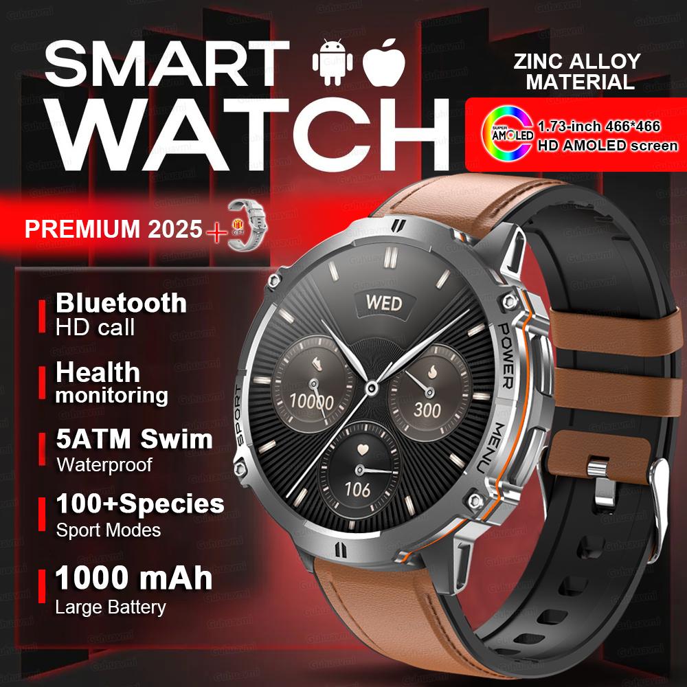 New Military GPS Position Smart Watch Built-in GPS 1000mAh Battery Compass BT Call 10ATM Waterproof Swim Sport Bracelet Men