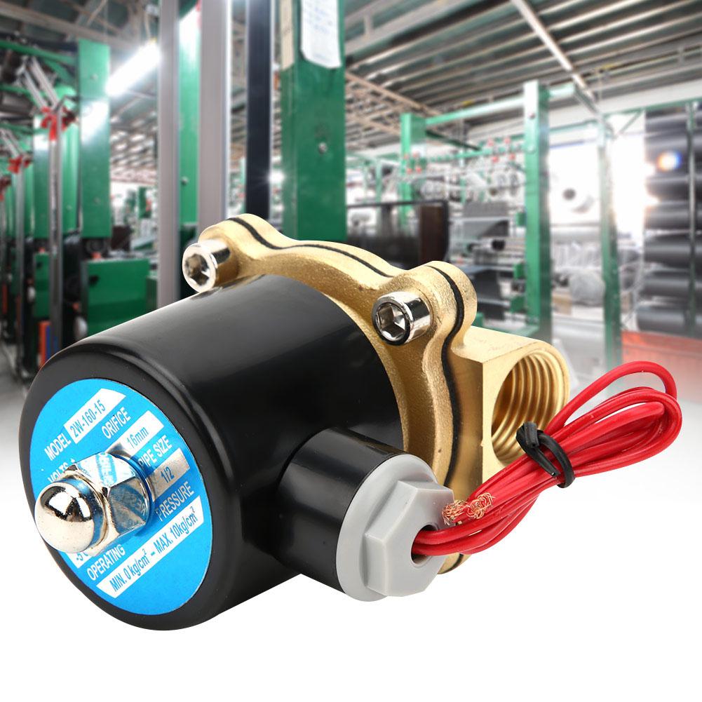 2W16015 Normalerweise geschlossenes Magnetventil G12 BSPP Innengewinde Messing-Magnetventil2W16015  12V