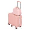 Troler Mic pentru Copii 20 Inch Bagaj pe care se poate sta cu Troler de Mână, 6 Roți Spinner & Mâner Telescopic Antiderapant Mâner Retractabil, Carcasă Dură