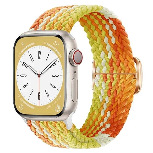 Nylon Strap for Apple Watch Ultra 2 Band 49mm 40mm 44mm 41mm 38 45mm Elastic Braided Loop Bracelet IWatch Series 9 8 7 6 SE 5 4