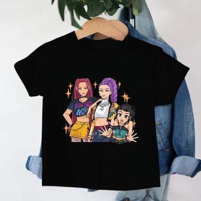Παιδικό T-shirt KPop Demon Hunters Print Μόδα Casual Τοπ 2025 Ταινία Κοντομάνικο Καρτούν Κορίτσια Αγόρια Μπλουζάκι Casual Ρούχα Μωρού Κοριτσιού