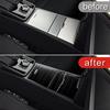 Pannello Decorativo Copertura Trim Scatola Portaoggetti Console Centrale in Acciaio Inossidabile per Mercedes Benz Classe E Coupé W207 2014-2016