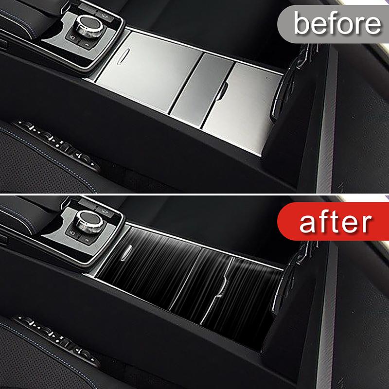 Pannello Decorativo Copertura Trim Scatola Portaoggetti Console Centrale in Acciaio Inossidabile per Mercedes Benz Classe E Coupé W207 2014-2016