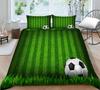 3D Printed Football Bedding Quilt Cover Pillowcase Full Size Double Bed Set 2/3 Pieces of Microfiber Fabric Soft Home Decoration