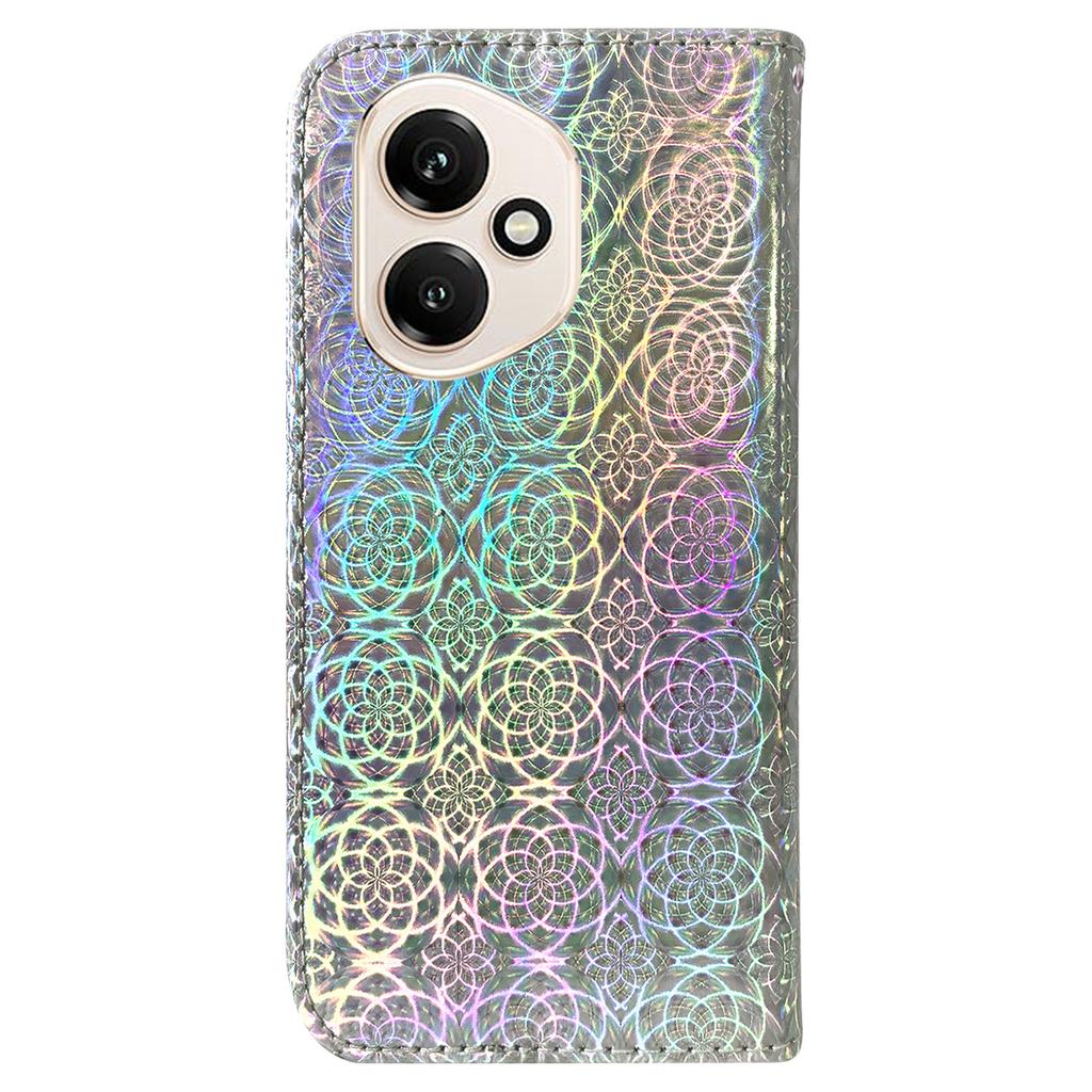 For Honor 400 5G (Global) Stand Case Dazzling Flower Leather Phone Cover with Wrist Strap