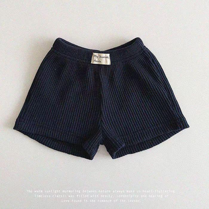 Korean Spring Toddler Waffle Strawberry Two-Piece Set: Striped Top & Shorts