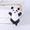 Blucome Cute Enamel Bamboo Panda Animal Brooch for Kids Rhinestone New Fashion Shirt Dress Backpack Jewelry Pins