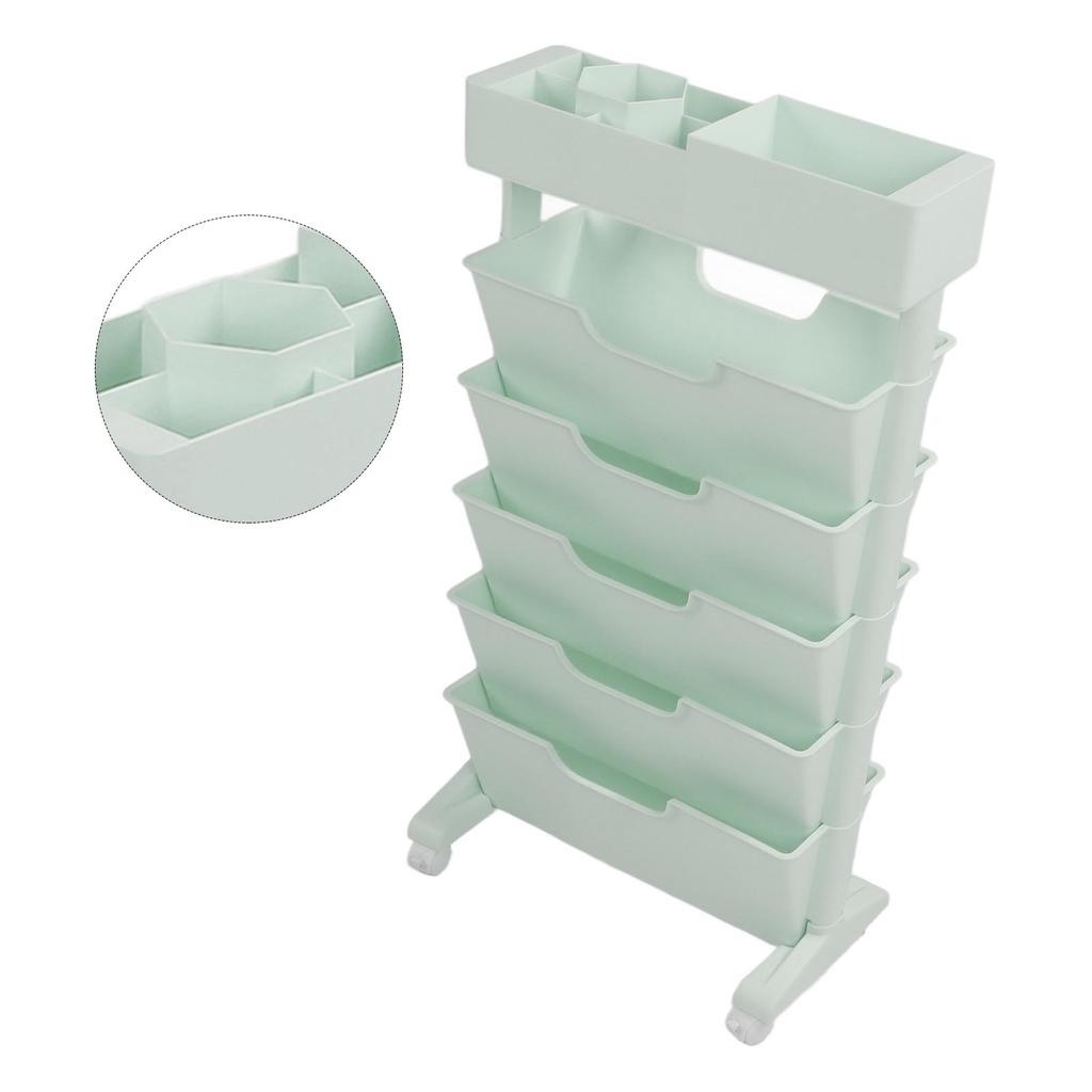 5 Tier Book Rack Multifunctional Removable Bookcase Multilayer Storage Rack for Dormitory Classroom