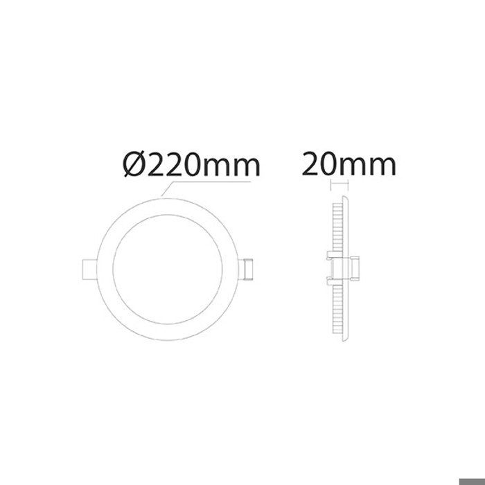 Lot de 10 spots LED ronds extra plats 18W 3000K