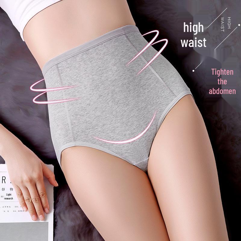 Plus Size High Waist Cotton Panties for Women