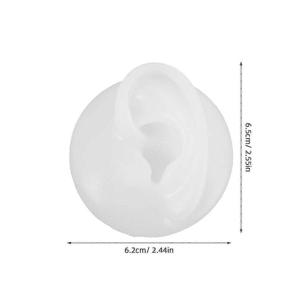 2026 Best!! Silicone Ear Model for Jewelry Display Rack Featuring Ear Stud Holder 1Pair