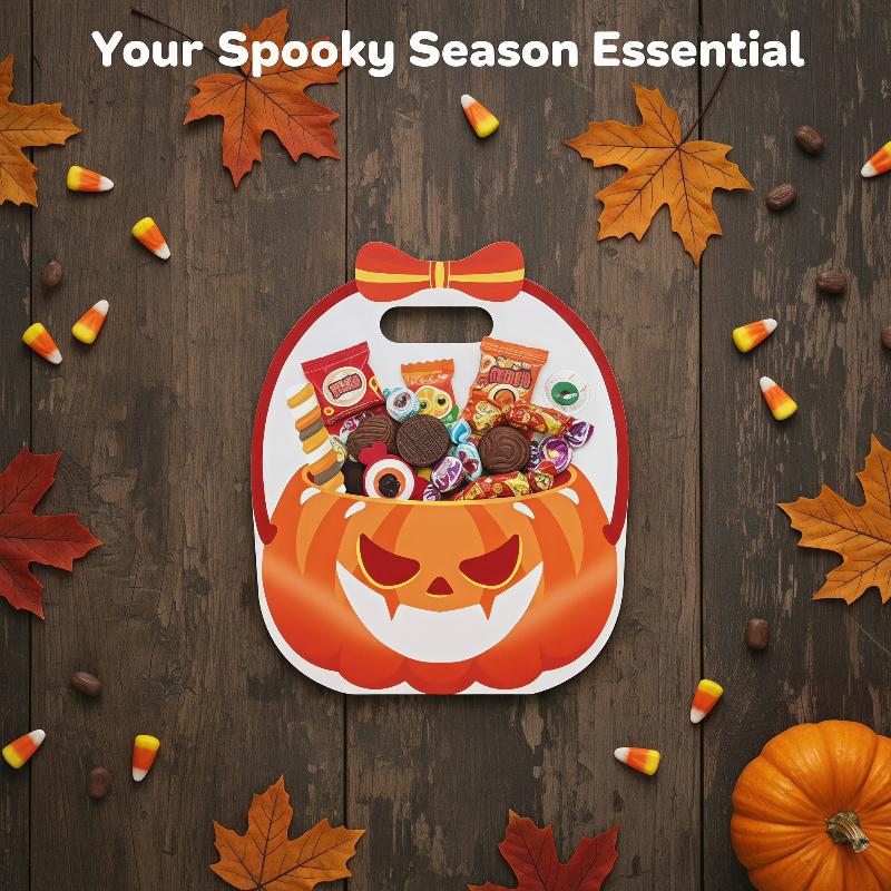 5Pcs Halloween Pumpkin Candy Bag Pvc Bag Drawstring Storage Bags Biscuit Gift Storage Pouch Party Supplies Kid Favor