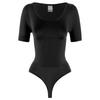 Dame Thong Bodysuit Kortermet Rund Hals Bodydrakter Magekontroll Shapewear Kompresjonsleotarder Slankende Kroppsformer