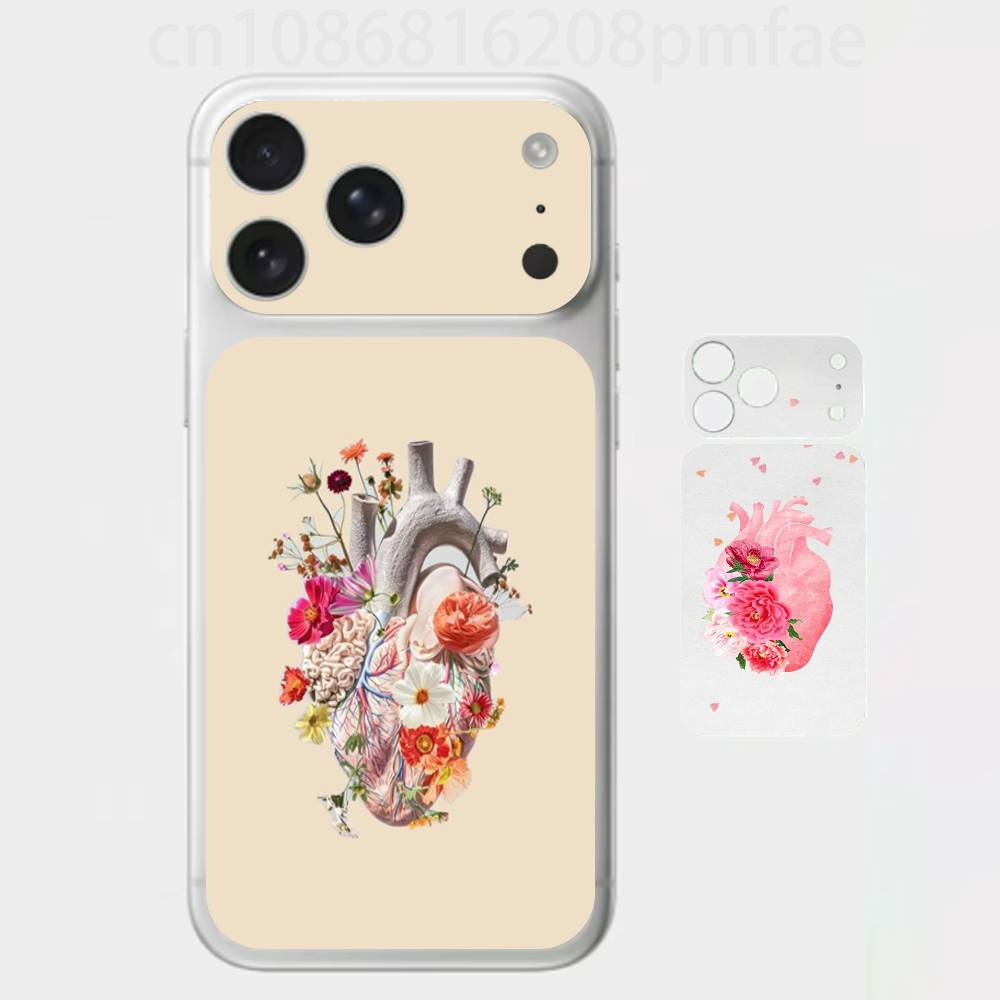 

Heart in Full Bloom 3D Full Body Skin Decal for iPhone 17/Pro/Pro Max Color Rear Protective Sticker iPhone17pro