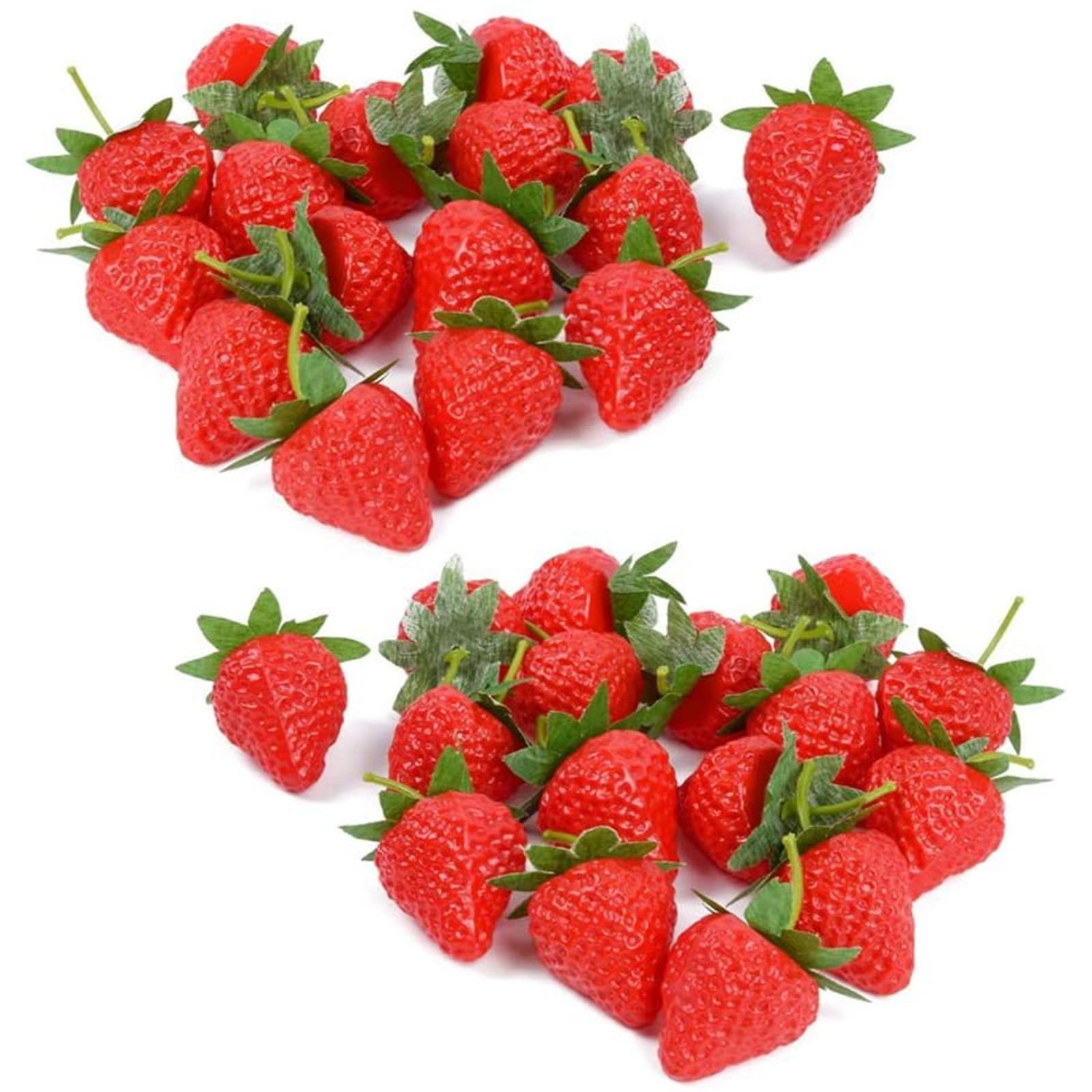 

Alpha Depot Strawberry Food 50 Faux Fruit Display Models Ripe Samples, Pieces, (Fully Red)