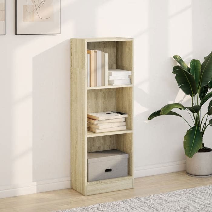 VidaXL Bookcase Sonoma Oak 40x24x109 Cm Engineered Wood, Bookshelf, Book Holder, Book Support, Cabinet 857776