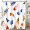 GAEBeautiful Feather Shower Curtain: Colorful Bathroom Decor for Modern Homes 3D Printed Waterproof Fabric in Multiple Sizes A