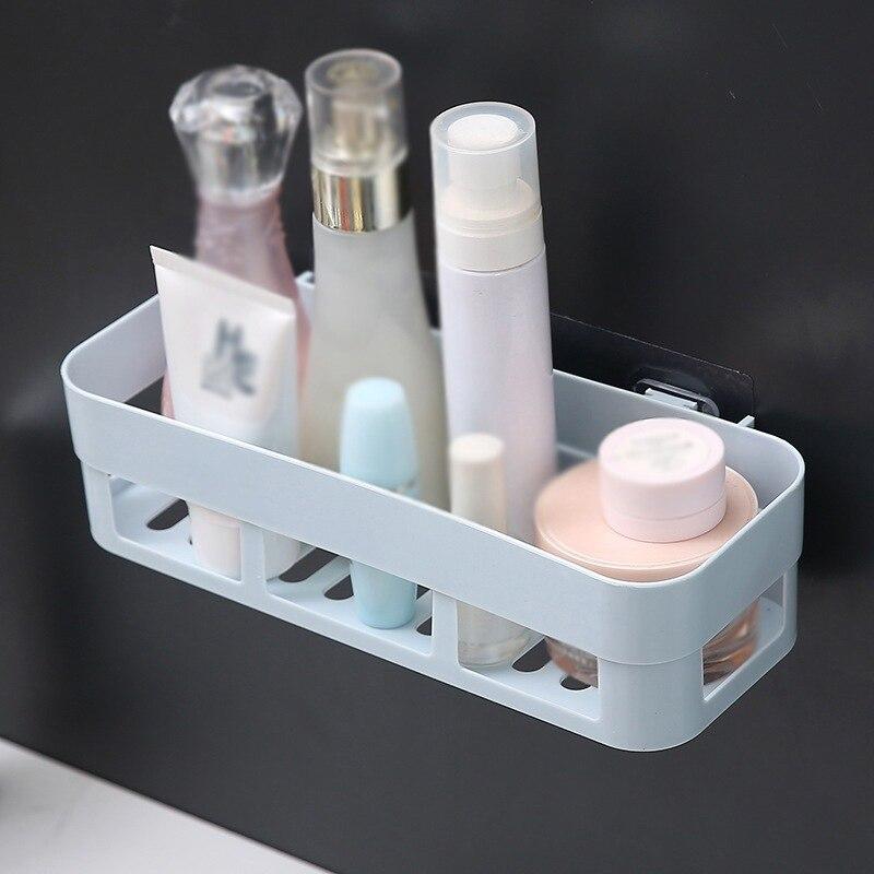 Bathroom Shelf Large Capacity Space Saving Hollow Bottom Wall Mount