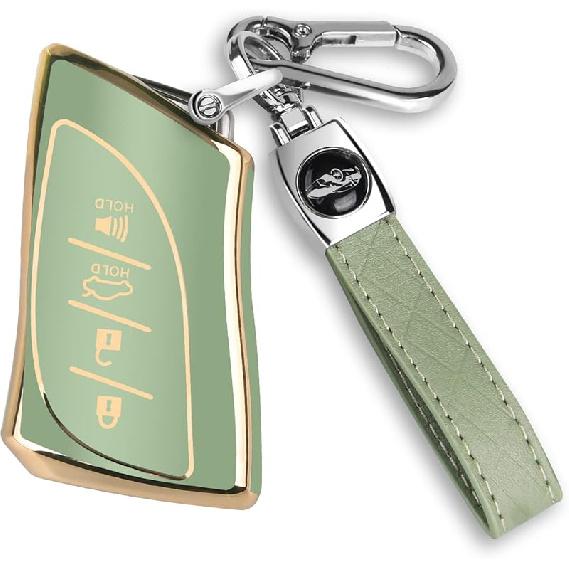 For Lexus Key Fob Cover Fit for 4 Buttons TPU Full Cover for Lexus ES350 ES300h UX200 LS500 LS500H LC500 LC500h (Pink)