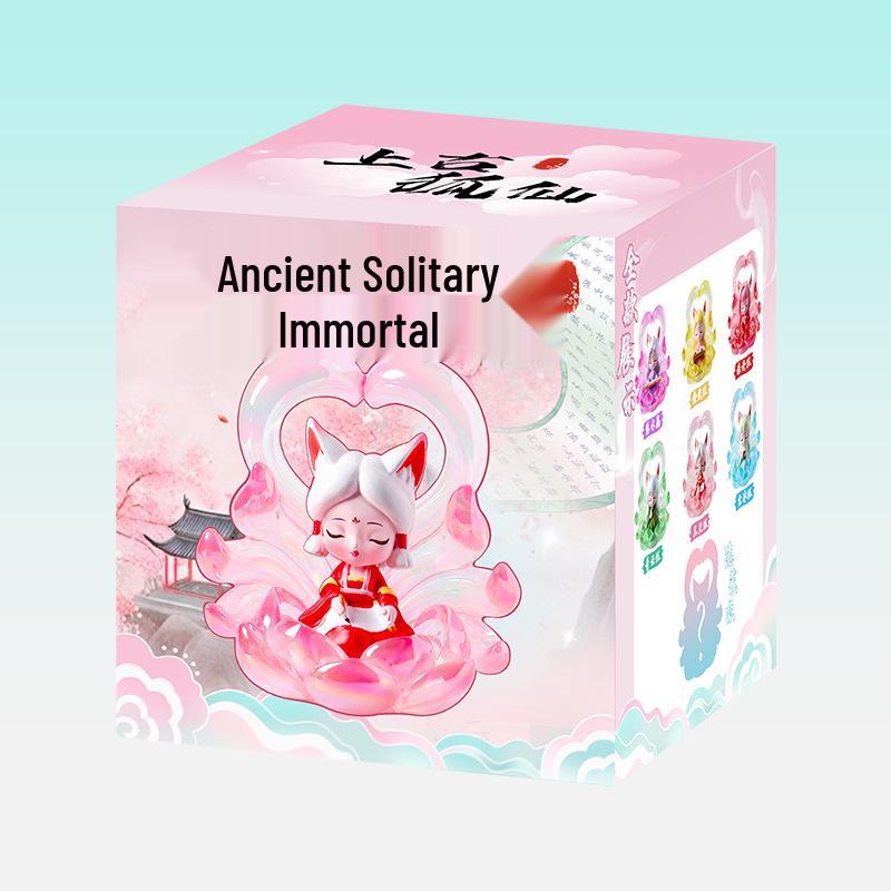 

Ancient Nine-Tailed Fox Resin Cartoon Figure - Trendy Desktop Decoration Doll