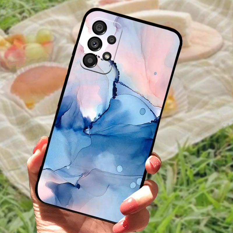 For Samsung A73 Case A72 4G 5G Marble Phone Cover For Samsung A33 Silicone Soft TPU Bumper Coque Galaxy A53 Protective Fundas