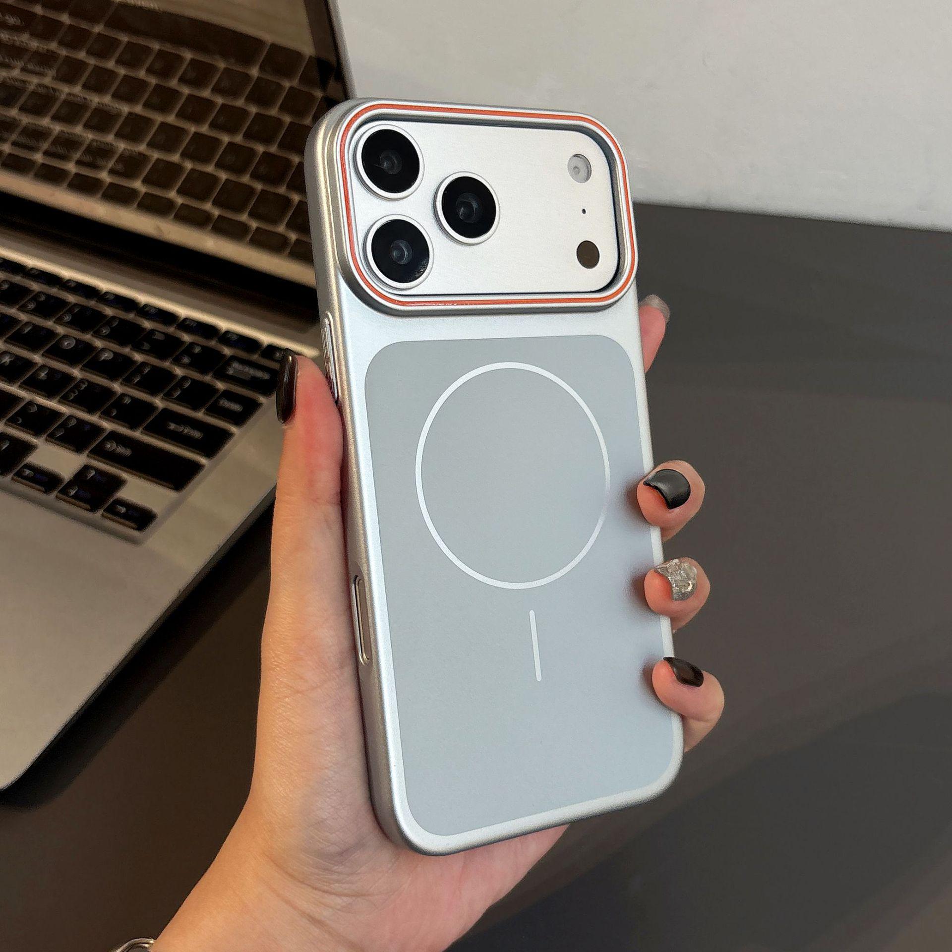 

Compatible with New Apple 17 Pro Max: Premium Metal Paint iPhone 16 Case - Luxurious Light and High-End Design. Apple 16 Pro Max