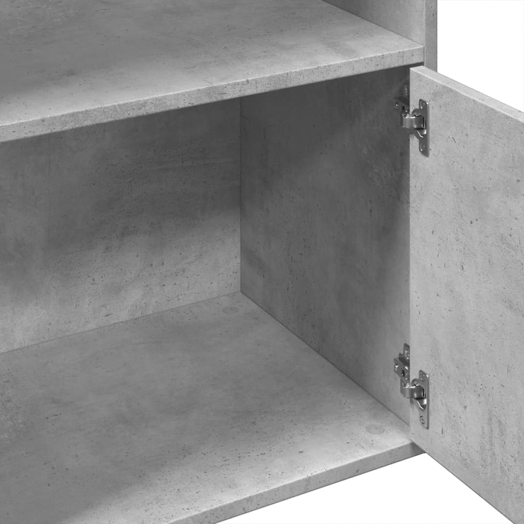 Bookshelf Concrete Grey 100x36x189 Cm Engineered Wood