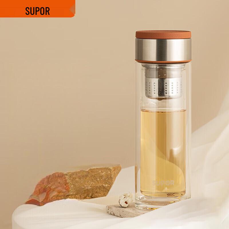 SUPOR Double-Layer Glass Business Tea Infuser Cup
